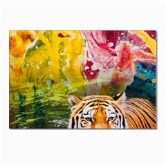 Rainbow Painted Nature Bigcat Postcards 5  X 7  (pkg Of 10) by Sparkle