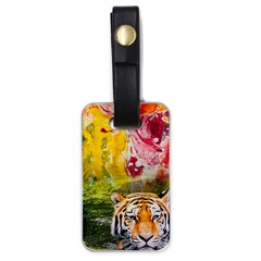 Rainbow Painted Nature Bigcat Luggage Tag (one Side) by Sparkle