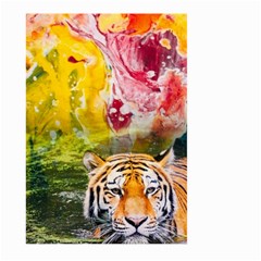 Rainbow Painted Nature Bigcat Large Garden Flag (two Sides) by Sparkle