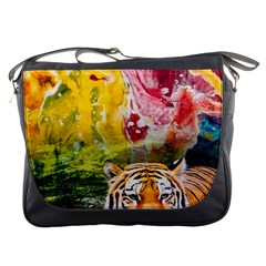 Rainbow Painted Nature Bigcat Messenger Bag by Sparkle