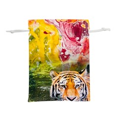 Rainbow Painted Nature Bigcat Lightweight Drawstring Pouch (s) by Sparkle