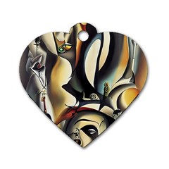 Model Of Picasso Dog Tag Heart (two Sides) by Sparkle