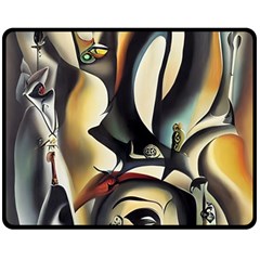 Model Of Picasso Fleece Blanket (medium) by Sparkle