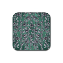 Forest Of Silver Pagoda Vines Rubber Coaster (square) by pepitasart