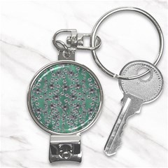 Forest Of Silver Pagoda Vines Nail Clippers Key Chain