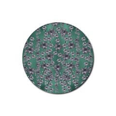 Forest Of Silver Pagoda Vines Rubber Coaster (round) by pepitasart