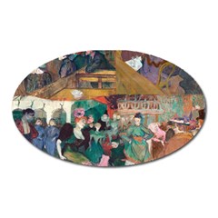 Moulin Rouge One Oval Magnet by witchwardrobe