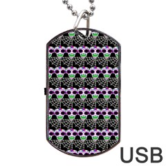 Skullspider Dog Tag Usb Flash (two Sides) by Sparkle