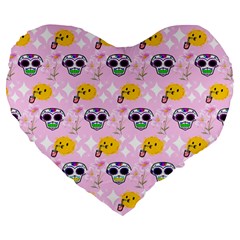 Skullsun Large 19  Premium Heart Shape Cushions by Sparkle