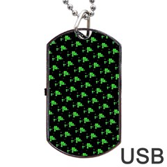 Pixels Dog Tag Usb Flash (two Sides) by Sparkle