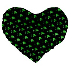 Pixels Large 19  Premium Heart Shape Cushions by Sparkle