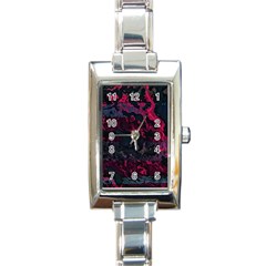 Granite Glitch Rectangle Italian Charm Watch by MRNStudios