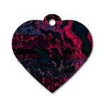 Granite Glitch Dog Tag Heart (Two Sides) Front