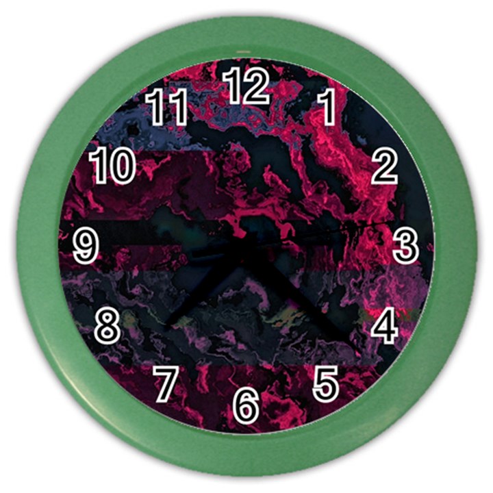 Granite Glitch Color Wall Clock