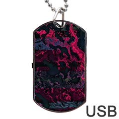 Granite Glitch Dog Tag Usb Flash (one Side) by MRNStudios