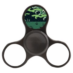 Ship Sea Monster Boat Island Night Pixel Finger Spinner by Pakemis