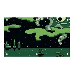 Ship Sea Monster Boat Island Night Pixel Banner And Sign 5  X 3  by Pakemis