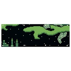 Ship Sea Monster Boat Island Night Pixel Banner And Sign 9  X 3  by Pakemis