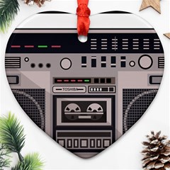 Cassette Recorder 80s Music Stereo Ornament (heart) by Pakemis