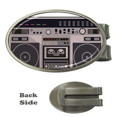 Cassette Recorder 80s Music Stereo Money Clips (oval)  by Pakemis