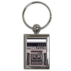 Cassette Recorder 80s Music Stereo Key Chain (rectangle) by Pakemis