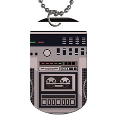 Cassette Recorder 80s Music Stereo Dog Tag (two Sides) by Pakemis