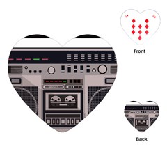 Cassette Recorder 80s Music Stereo Playing Cards Single Design (heart) by Pakemis