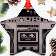 Cassette Recorder 80s Music Stereo Star Ornament (two Sides) by Pakemis