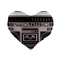 Cassette Recorder 80s Music Stereo Standard 16  Premium Heart Shape Cushions by Pakemis