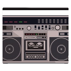 Cassette Recorder 80s Music Stereo Double Sided Flano Blanket (small) by Pakemis