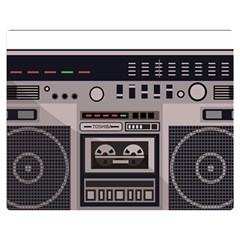 Cassette Recorder 80s Music Stereo Double Sided Flano Blanket (medium) by Pakemis