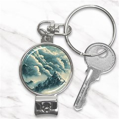 Mountains Alps Nature Clouds Sky Fresh Air Art Nail Clippers Key Chain