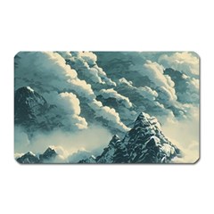 Mountains Alps Nature Clouds Sky Fresh Air Art Magnet (rectangular) by Pakemis