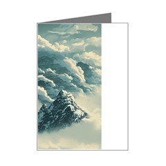 Mountains Alps Nature Clouds Sky Fresh Air Art Mini Greeting Card