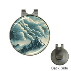 Mountains Alps Nature Clouds Sky Fresh Air Art Hat Clips With Golf Markers by Pakemis