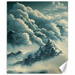 Mountains Alps Nature Clouds Sky Fresh Air Art Canvas 20  X 24  by Pakemis