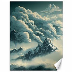 Mountains Alps Nature Clouds Sky Fresh Air Art Canvas 36  X 48  by Pakemis