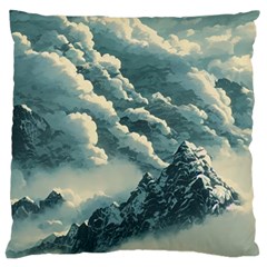 Mountains Alps Nature Clouds Sky Fresh Air Art Large Cushion Case (one Side) by Pakemis