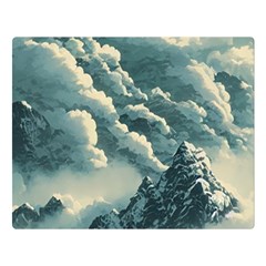 Mountains Alps Nature Clouds Sky Fresh Air Art Double Sided Flano Blanket (large) by Pakemis