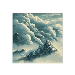 Mountains Alps Nature Clouds Sky Fresh Air Art Satin Bandana Scarf 22  X 22  by Pakemis