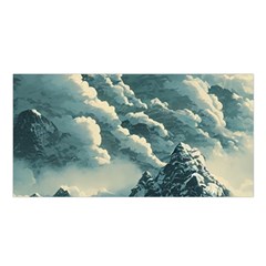 Mountains Alps Nature Clouds Sky Fresh Air Art Satin Shawl 45  X 80  by Pakemis