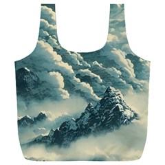 Mountains Alps Nature Clouds Sky Fresh Air Art Full Print Recycle Bag (xxl) by Pakemis