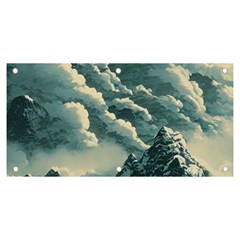 Mountains Alps Nature Clouds Sky Fresh Air Art Banner And Sign 6  X 3  by Pakemis