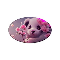 Panda Endangered Protected Bamboo National Treasure Sticker Oval (100 Pack)