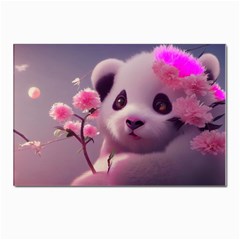 Panda Endangered Protected Bamboo National Treasure Postcards 5  X 7  (pkg Of 10) by Pakemis