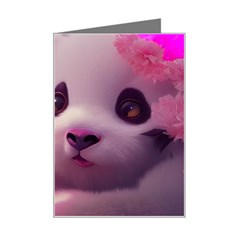 Panda Endangered Protected Bamboo National Treasure Mini Greeting Card by Pakemis