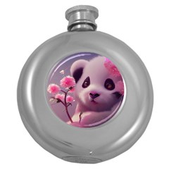 Panda Endangered Protected Bamboo National Treasure Round Hip Flask (5 Oz) by Pakemis