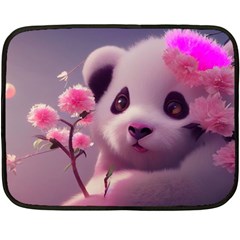 Panda Endangered Protected Bamboo National Treasure Double Sided Fleece Blanket (mini) by Pakemis