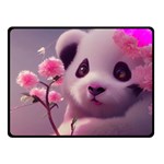 Panda Endangered Protected Bamboo National Treasure Fleece Blanket (Small) 50 x40  Blanket Front