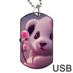 Panda Endangered Protected Bamboo National Treasure Dog Tag Usb Flash (one Side) by Pakemis